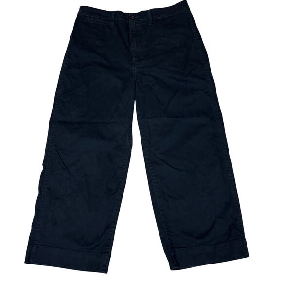Quince Wide Leg Crop Pants Women's 31 Black - Picture 1 of 11